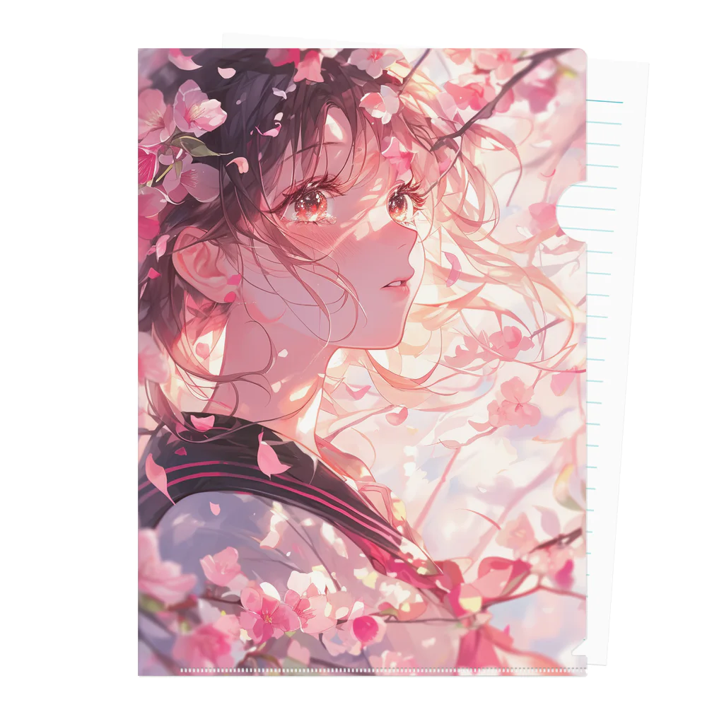 AQUAMETAVERSEの桜と私ラフルール1859 Clear File Folder