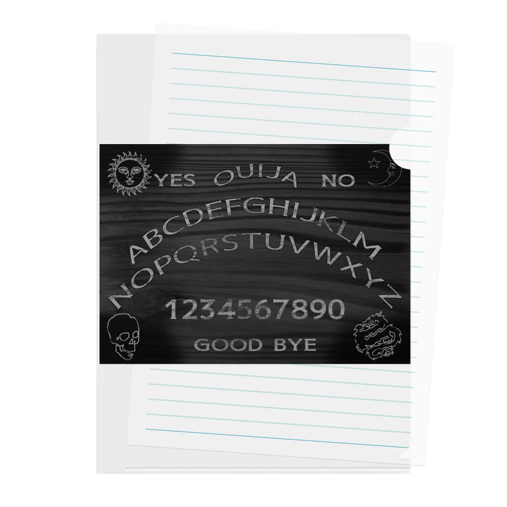 Ａ’ｚｗｏｒｋＳのBLACK OUIJA BOARD Clear File Folder