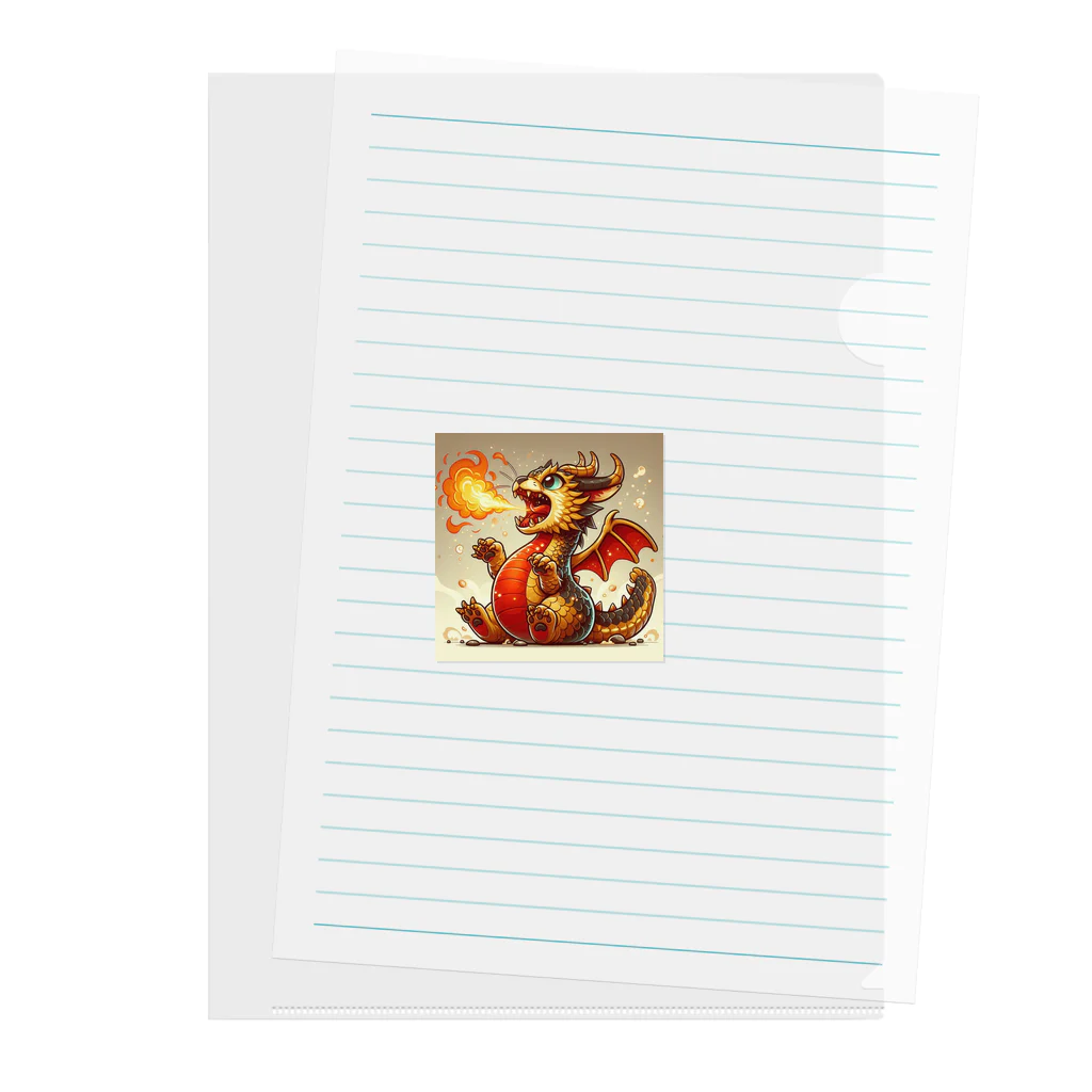 nekodoragonの火噴き猫ドラゴン Clear File Folder
