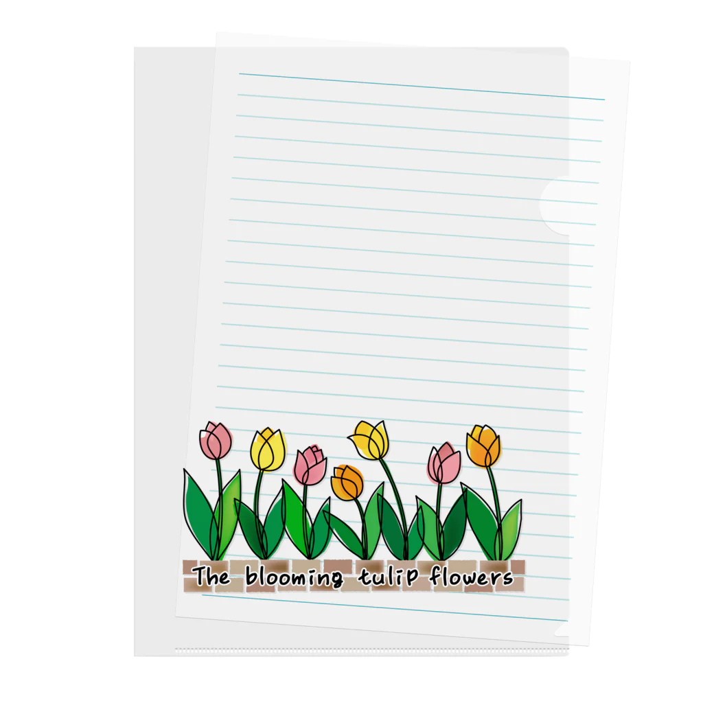 sari'sのThe blooming tulip flowers Clear File Folder