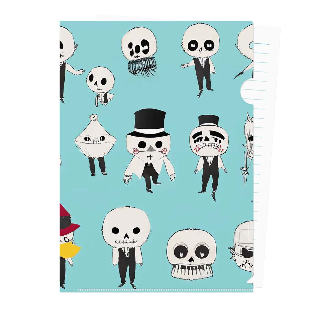 MEGROOVEのドクロいっぱい💀 Clear File Folder