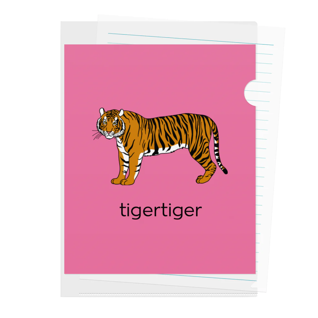 tigertigerの tigertiger ピンク Clear File Folder