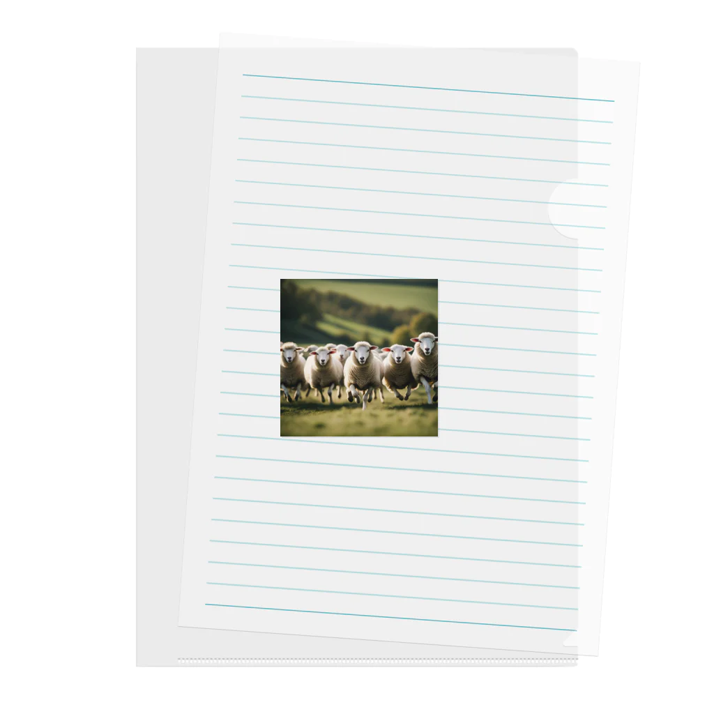 artworks358の羊の援軍 Clear File Folder