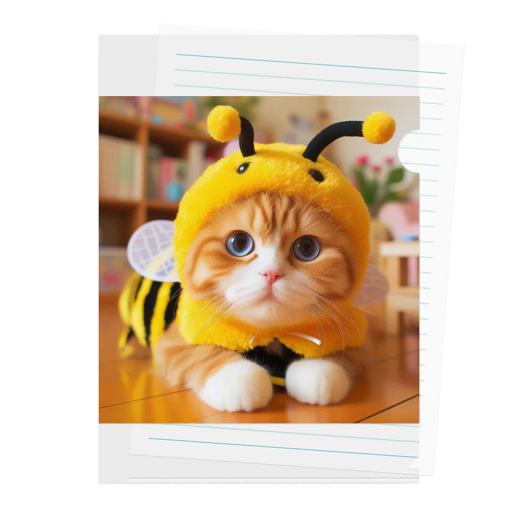 終わらない夢🌈のミツバチ🐝のコスプレをした🐱にゃんこ🐾 Clear File Folder