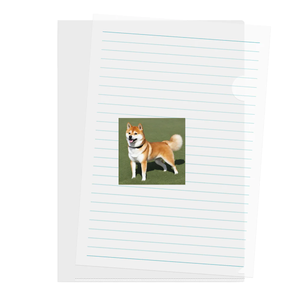 柴犬大好きマンのかわいい柴犬　赤毛 Clear File Folder