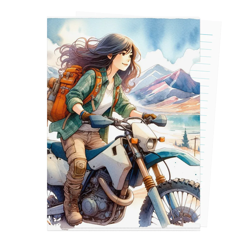 ヨーカズのバイク女子リナ Clear File Folder