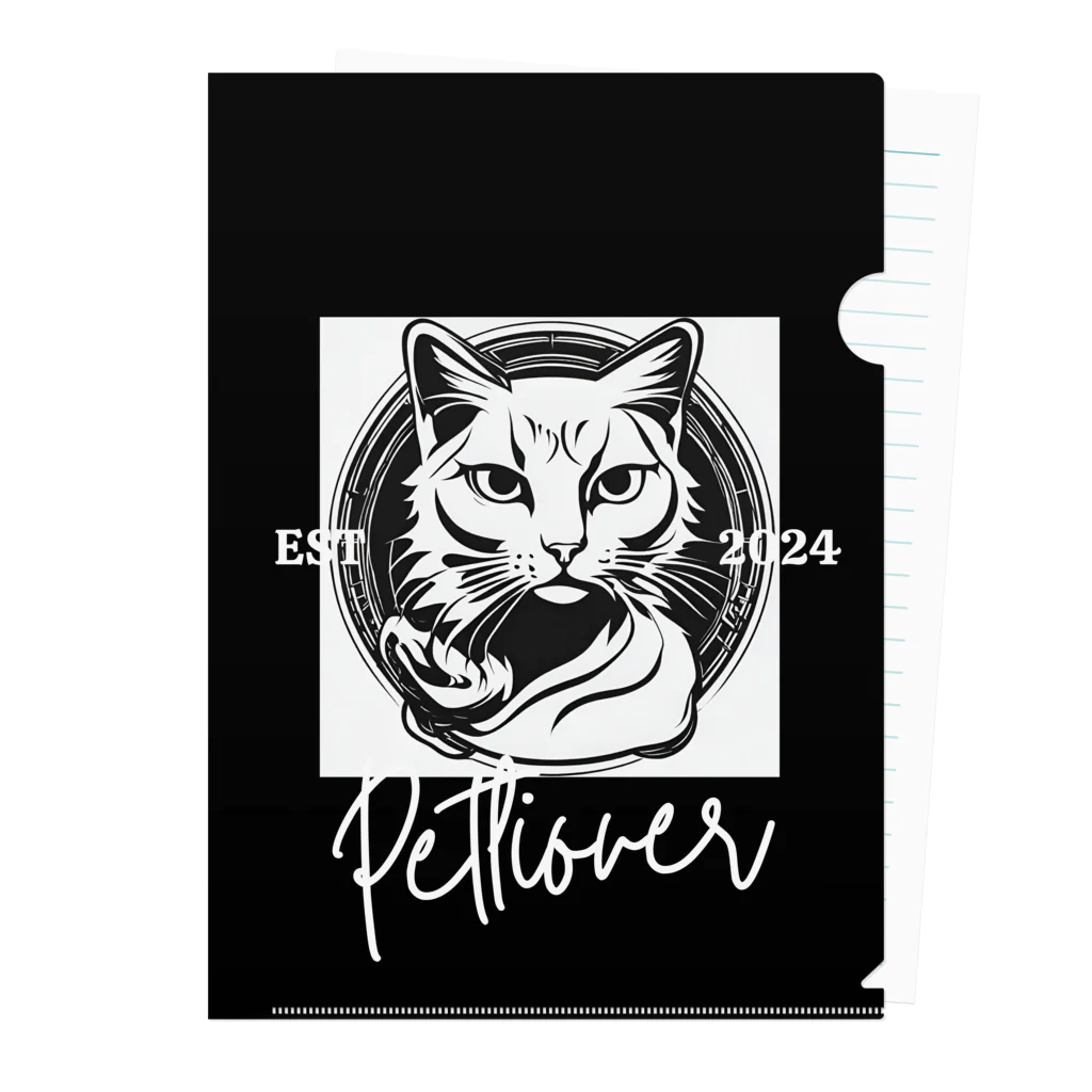 SERIY_SHOPの勇敢な猫戦士 Clear File Folder