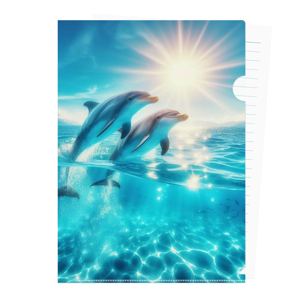 終わらない夢🌈の美しい海とイルカ🐬✨ Clear File Folder