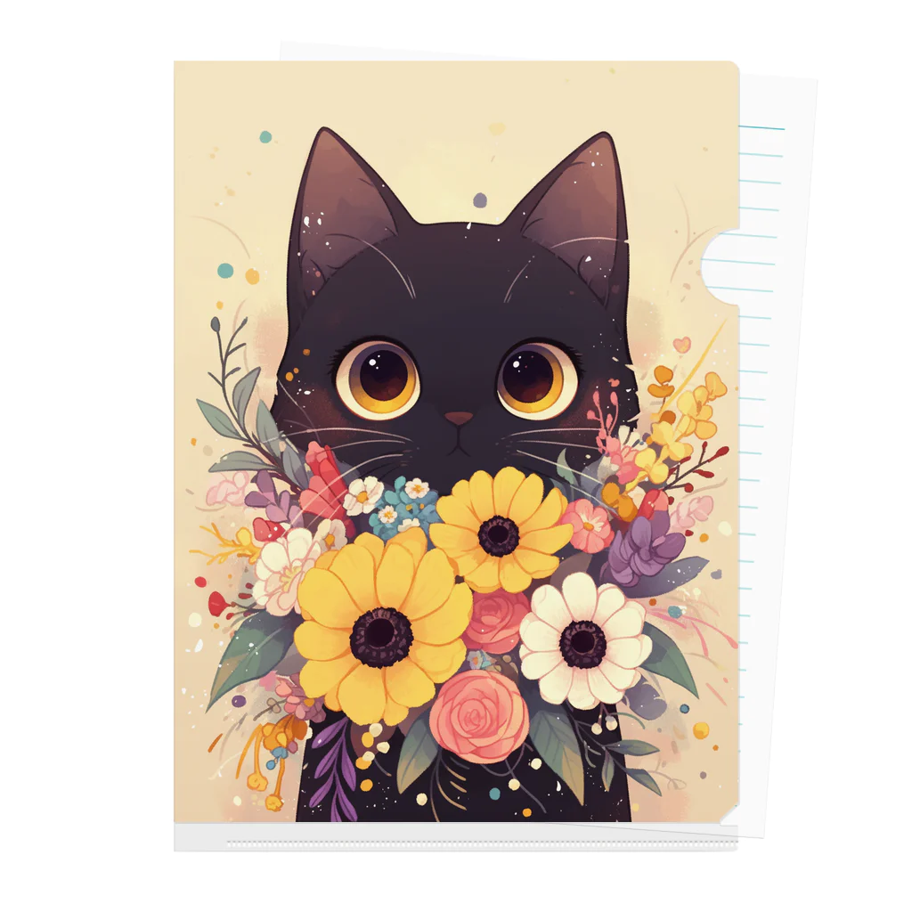 AQUAMETAVERSEの花束を猫に　Hime  253 Clear File Folder