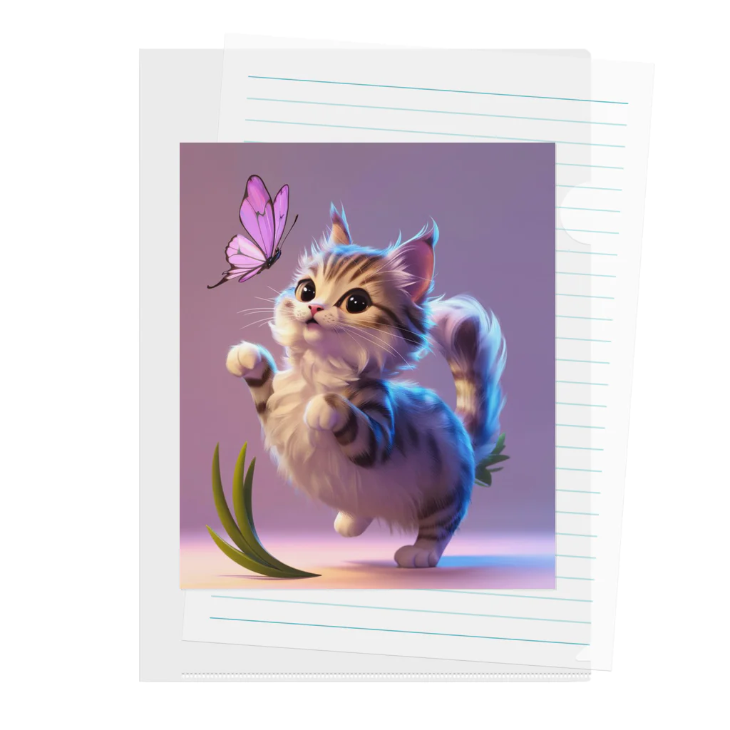 Kの猫と蝶々 Clear File Folder