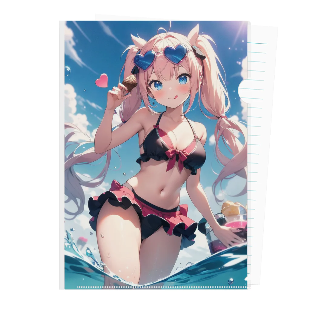 sion1010の水着の少女グッズ Clear File Folder