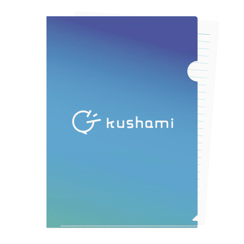 kushami studioのkushami_logo_blue_square クリアファイル