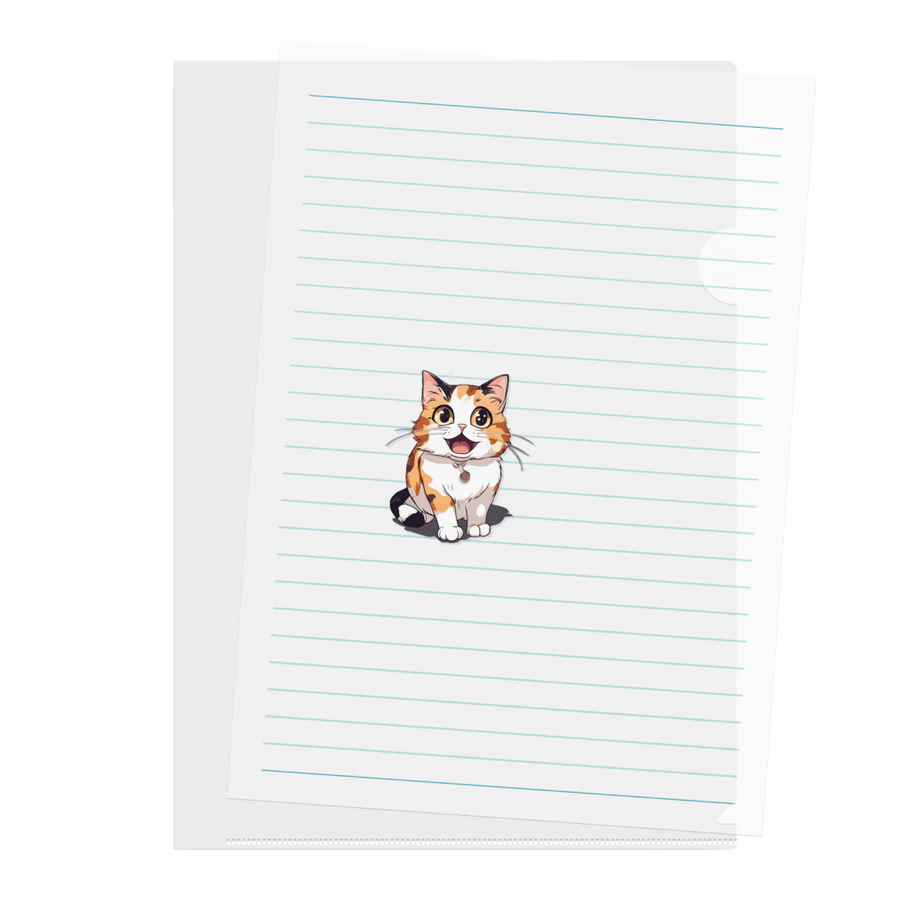 マダイ大佐の補給廠の三毛猫チーちゃんグッズ Clear File Folder