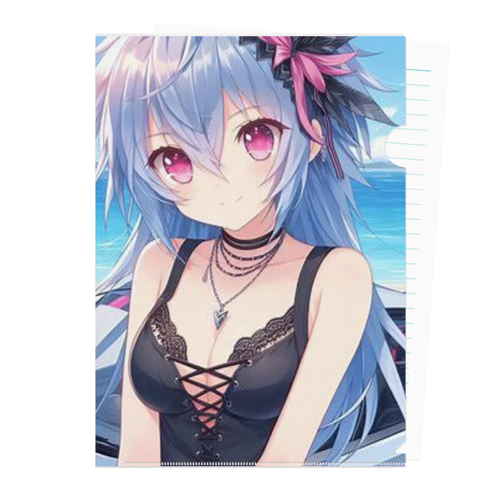 「ワンダーワールド」の黒のタンクトップの女の子❣️ Clear File Folder