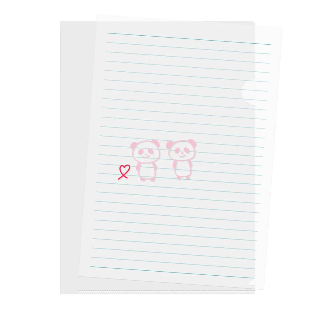 ぽてこのゆるぱんだ。ぴんく Clear File Folder