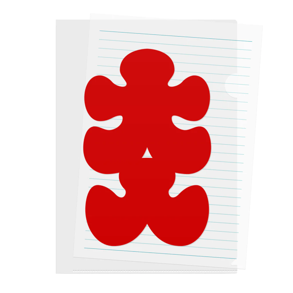 お絵かき屋さんの大入りマーク（赤文字） Clear File Folder