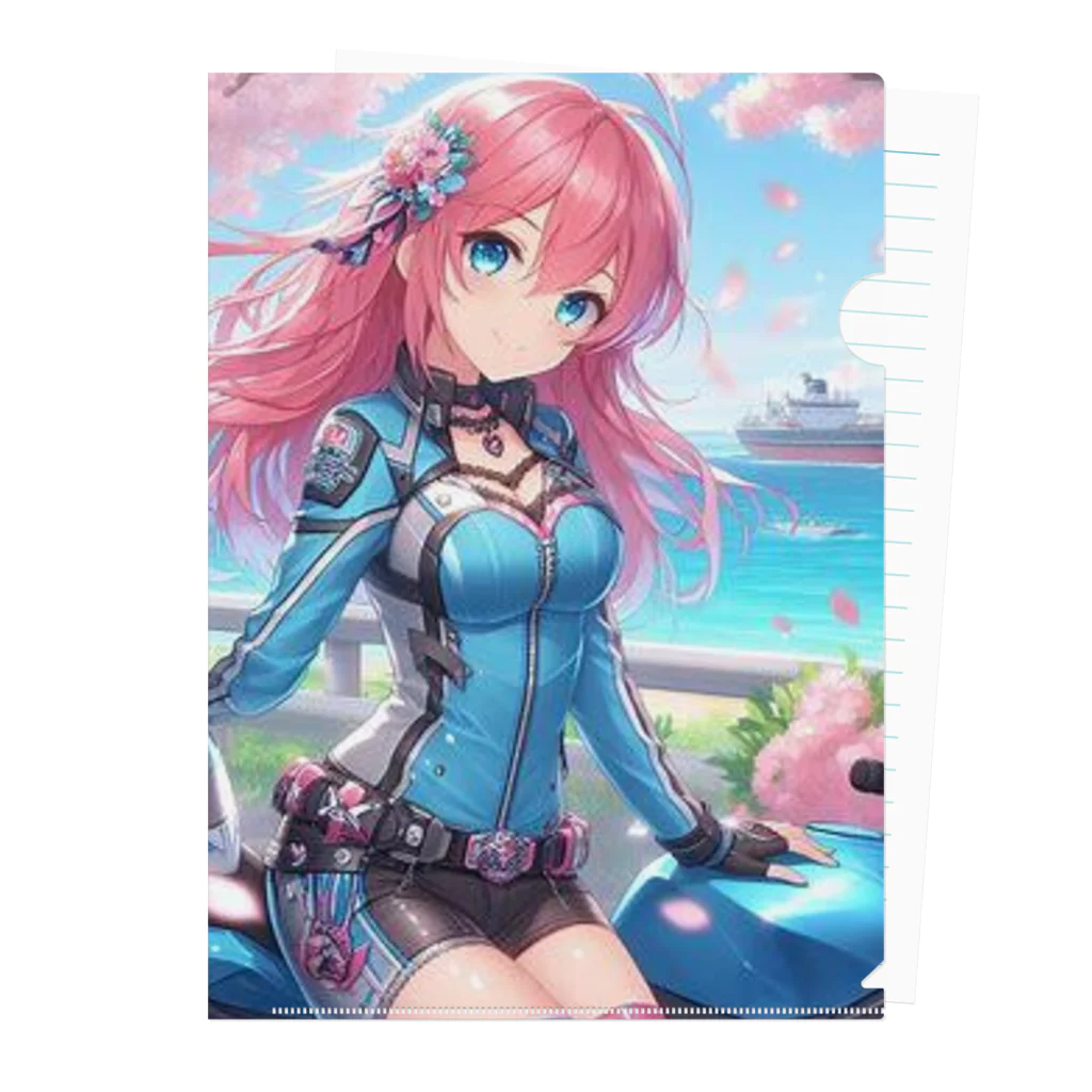 「ワンダーワールド」の桜の花びらが舞う海岸沿いで一休み❣️ Clear File Folder