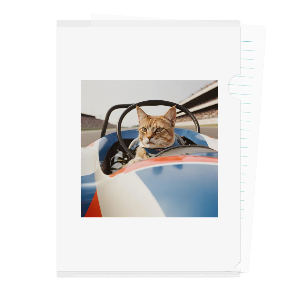 保護ねこねっこ倶楽部のスピードスターにゃんこ Clear File Folder