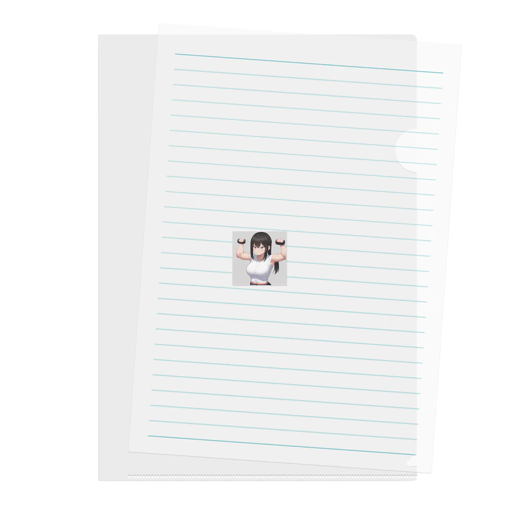 reo5の筋トレ女子 Clear File Folder