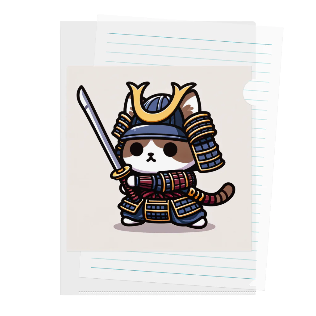 にゃんラボの武士にゃんこ Clear File Folder