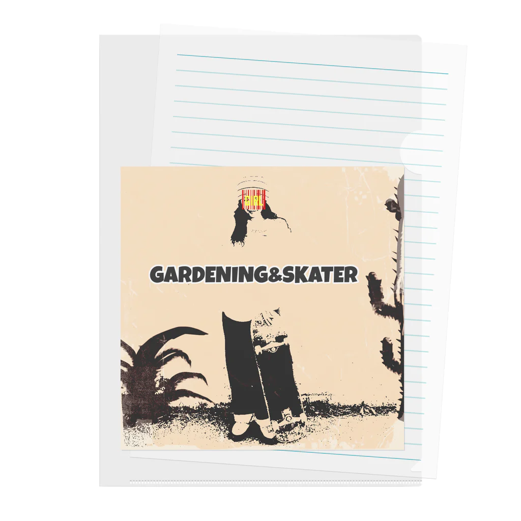 パキポキさんのGARDENING&SKATER Clear File Folder