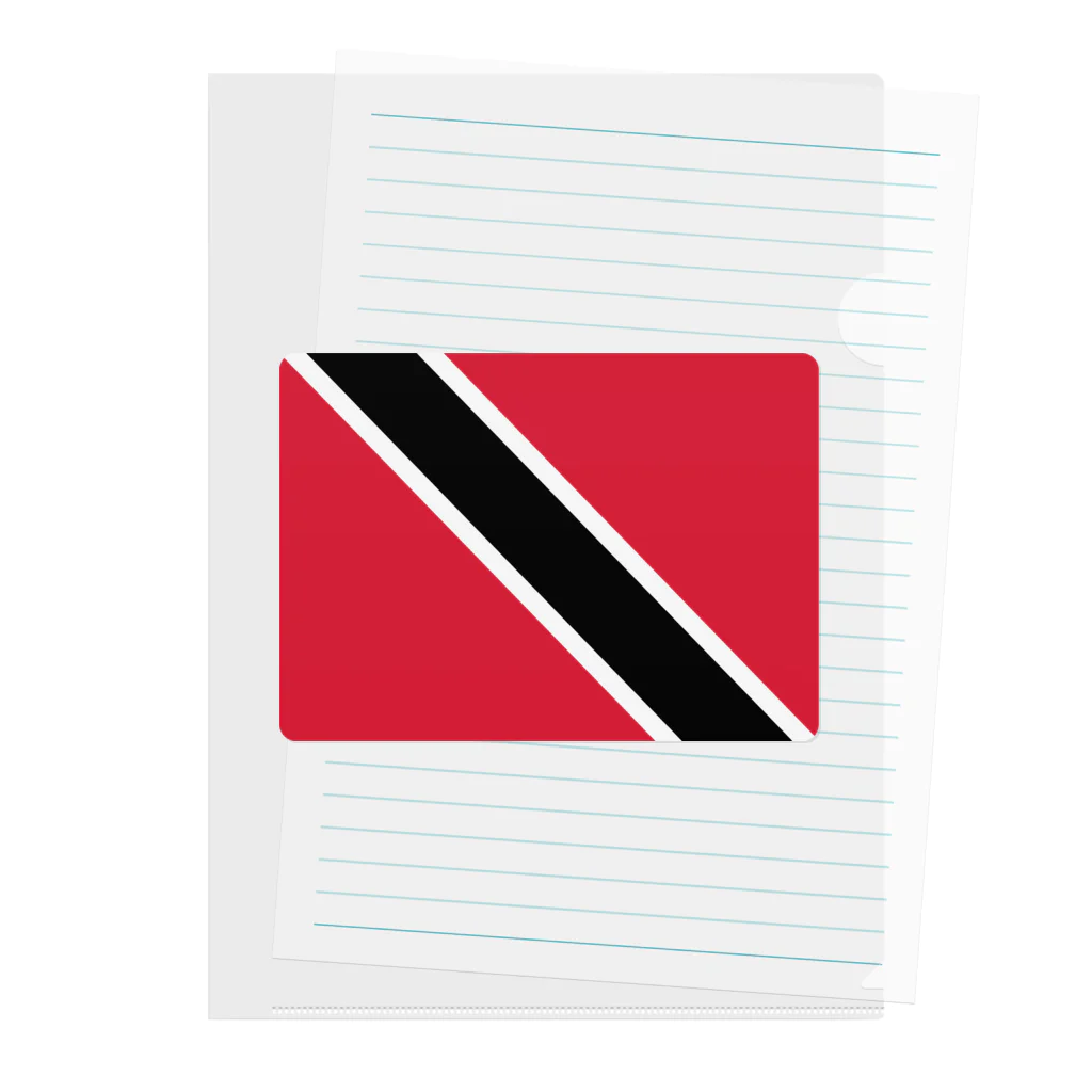 お絵かき屋さんのトリニダード・トバゴの国旗 クリアファイル