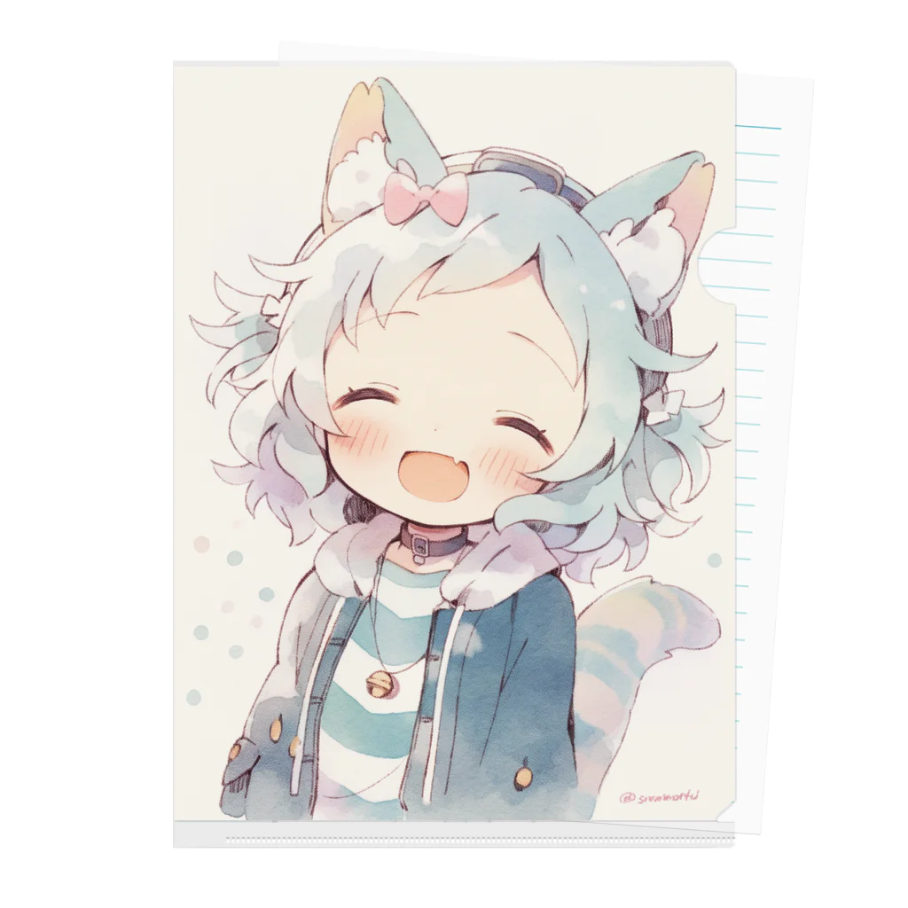 Online/Ojiyのシロミミちゃん Clear File Folder