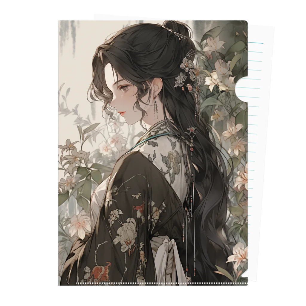 AQUAMETAVERSEの花に囲まれて　なでしこ1478 Clear File Folder