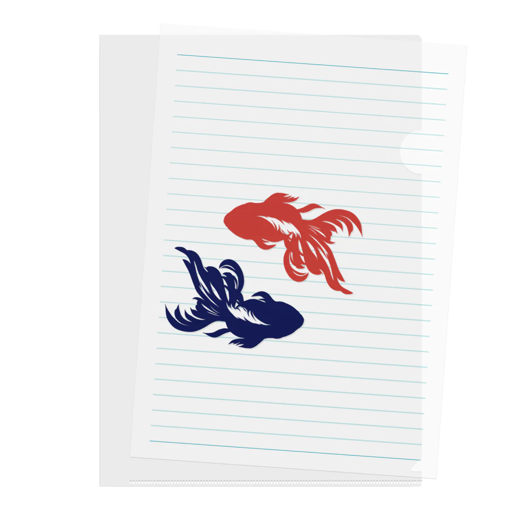 sokabeの和風シルエット金魚 Clear File Folder