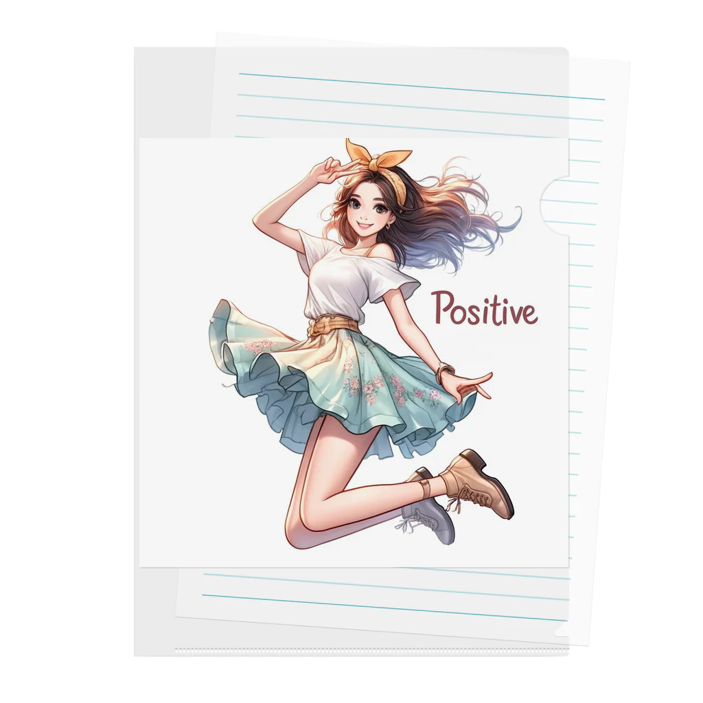 riopara0777のPOSITIVE GIRL クリアファイル