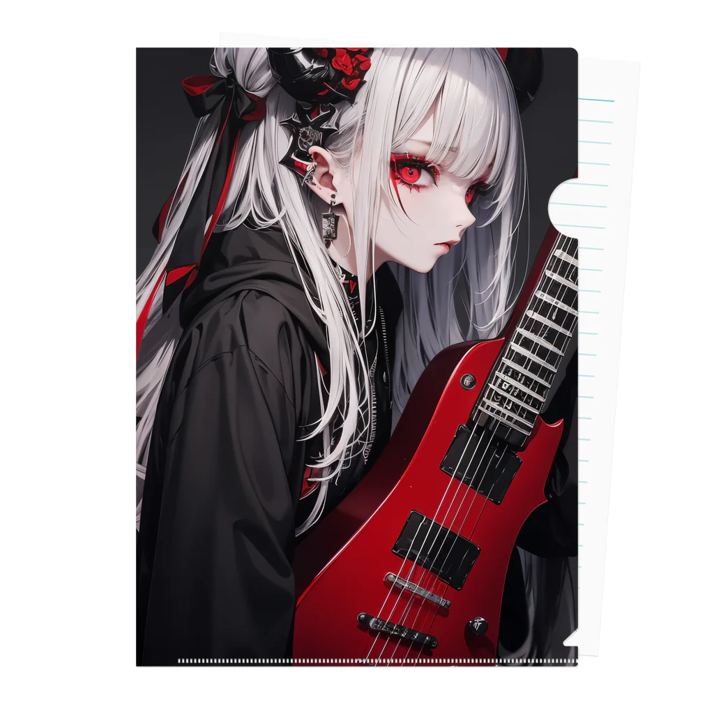 ハルリボン猫の血のギタリスト Clear File Folder