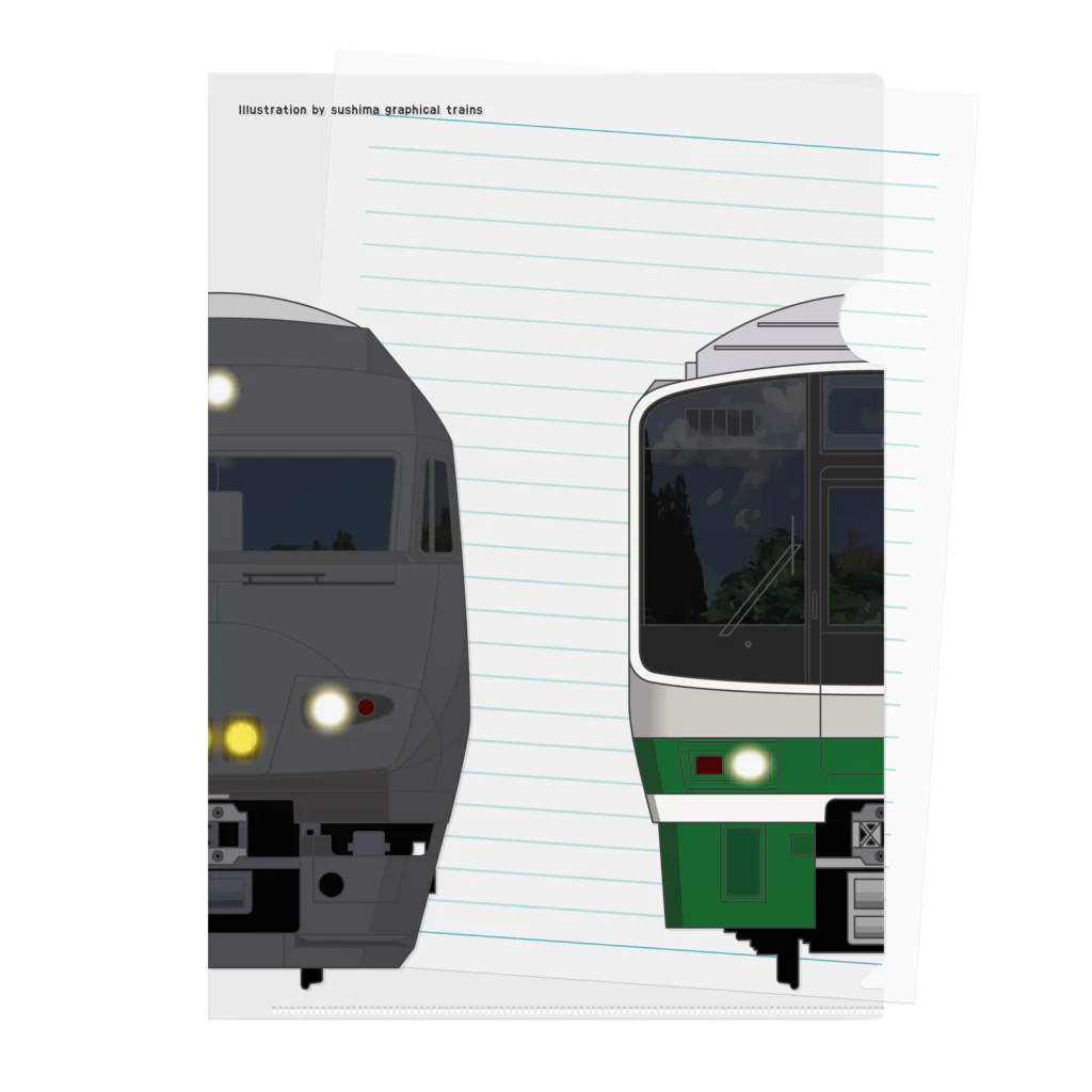 sushima_graphical_trainsの熊本の列車No.4_787系 / 811系 Clear File Folder