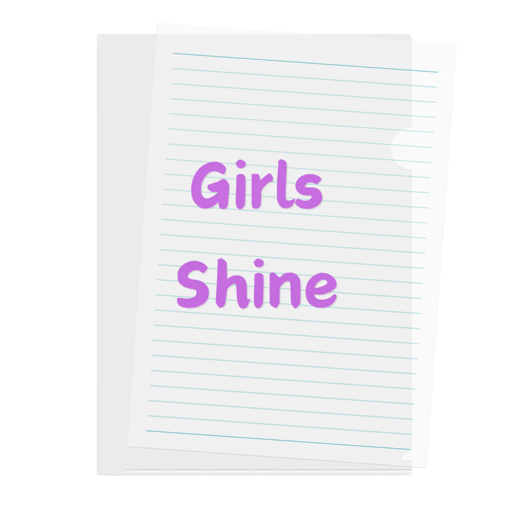 あい・まい・みぃのGirls Shine-女性が輝くことを表す言葉 Clear File Folder