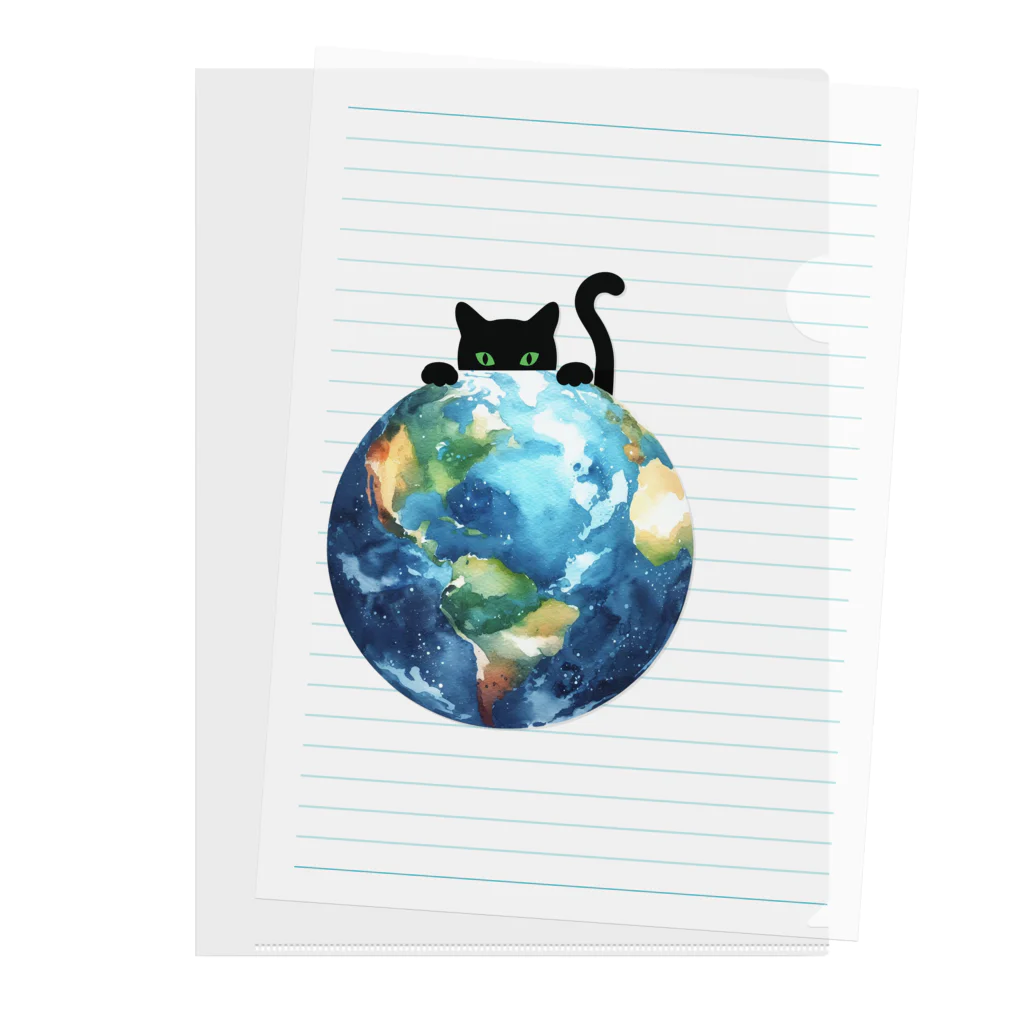 amecatsの地球と黒猫 Clear File Folder