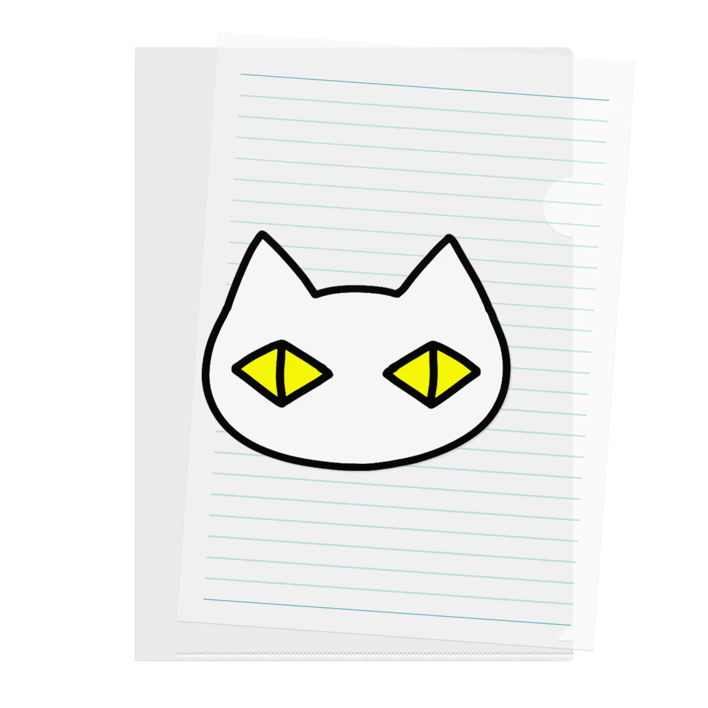 F2 Cat Design Shopの黒猫ボディーガード まもられているほう 002 Clear File Folder