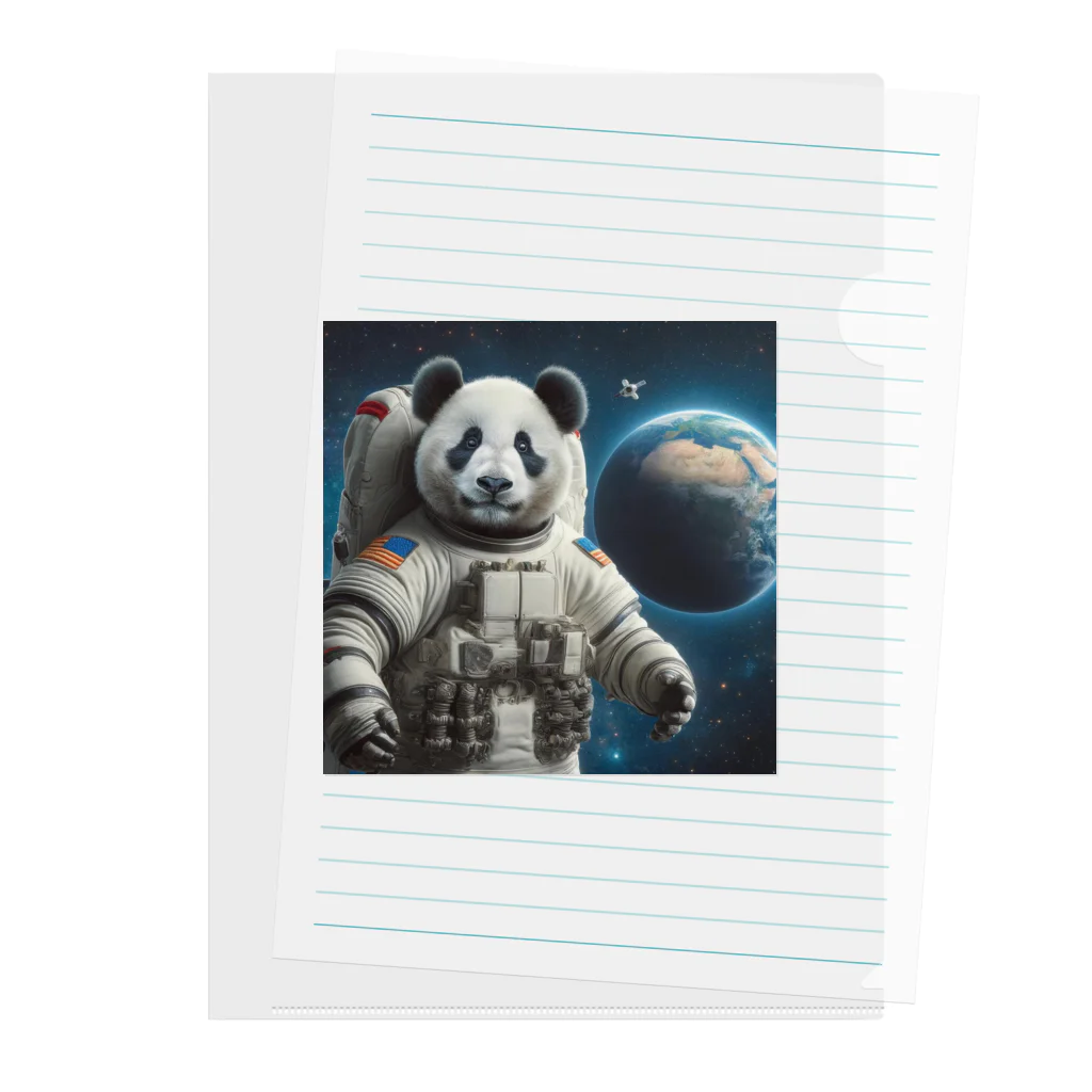 ことまるの宇宙飛行士パンダ Clear File Folder