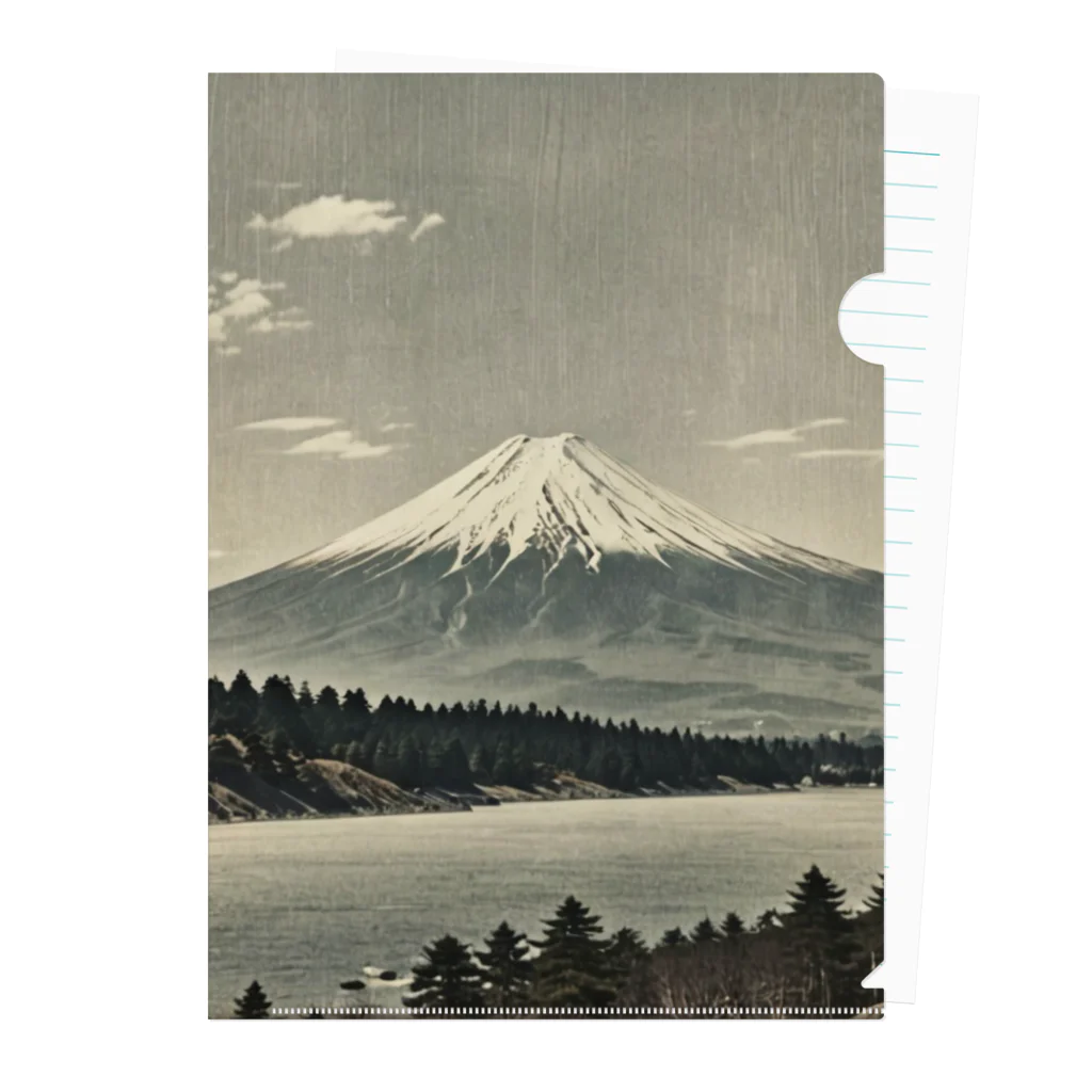 Kaz_Alter777の古風な富士山 Clear File Folder