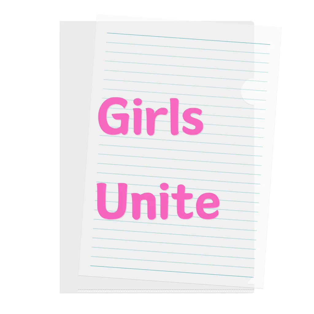 あい・まい・みぃのGirls Unite-女性たちが団結して力を合わせる言葉 Clear File Folder