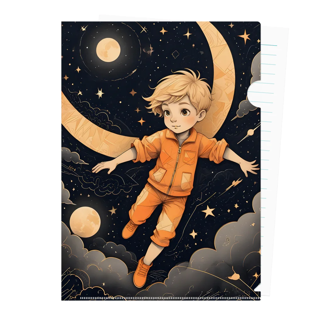 AI Fantasy Art Shopのnight adventure① Clear File Folder