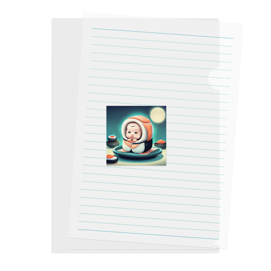 kumak0のお寿司の赤ちゃん Clear File Folder