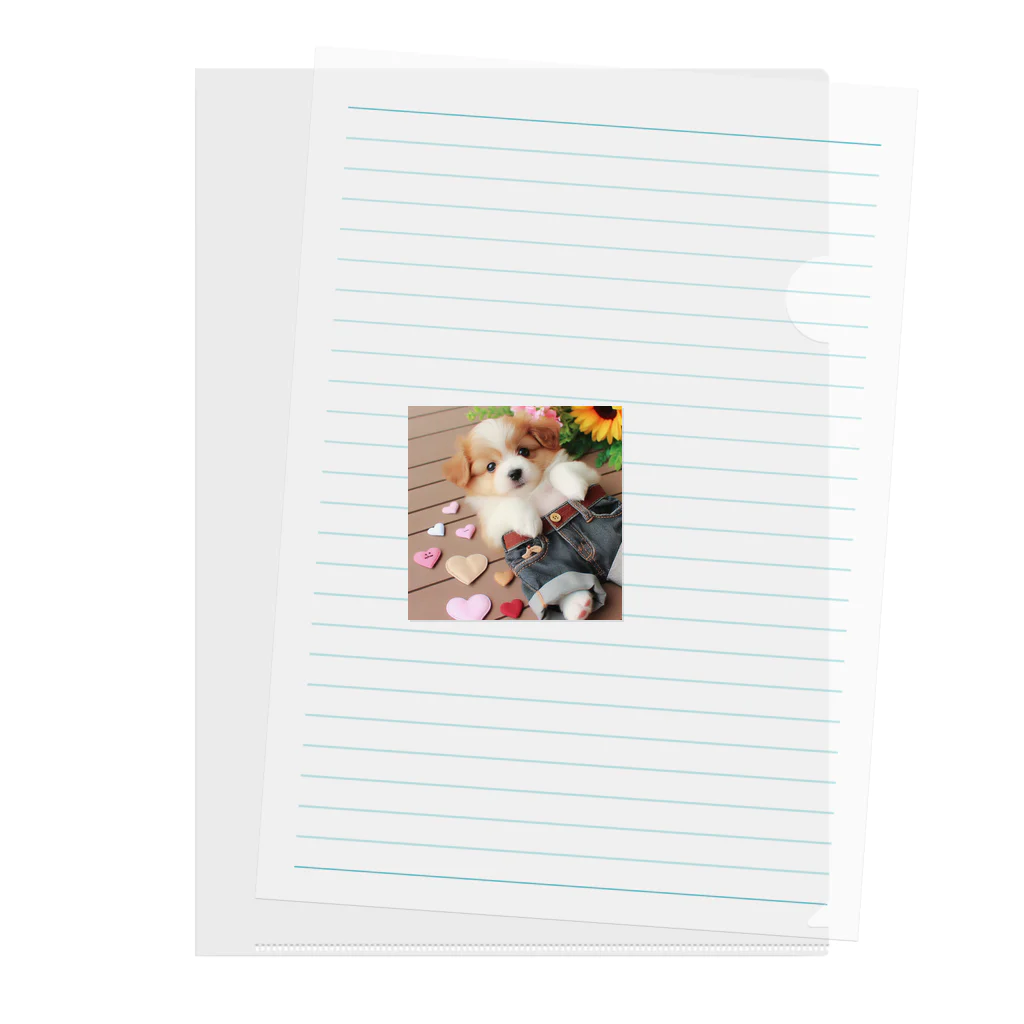 鈴木敏夫のジーパンがかわいいねー犬には　お似合いかも Clear File Folder