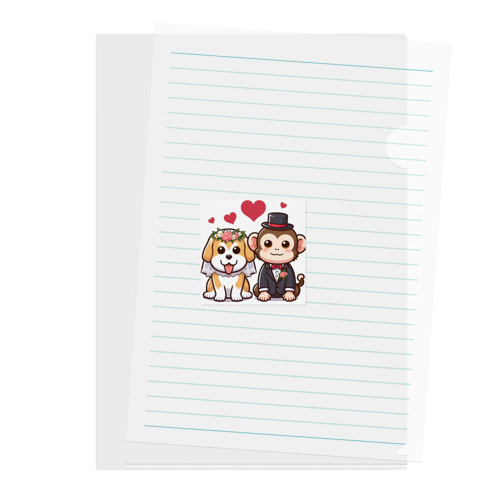 HERAX(へラックス）2号店の犬猿の仲～愛の力で仲良し～ Clear File Folder