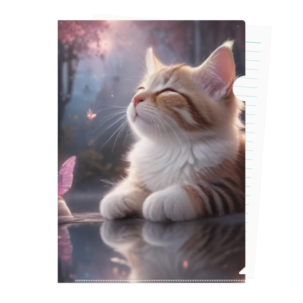 癒しの部屋🐾໒꒱のDream cat☽･:* Clear File Folder