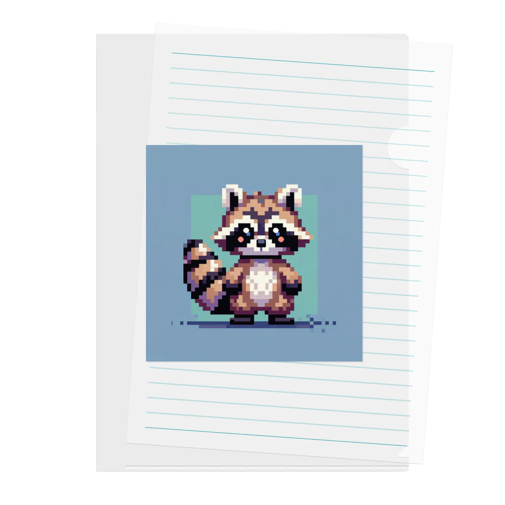 himajinseijin01のドット絵アライグマちゃんTシャツサイズ Clear File Folder