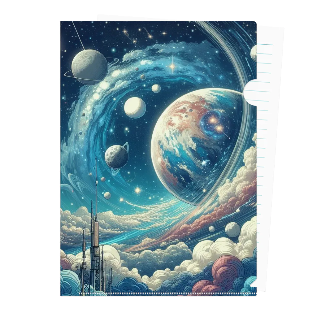 kinakomorinagaの壮大な宇宙空間 Clear File Folder