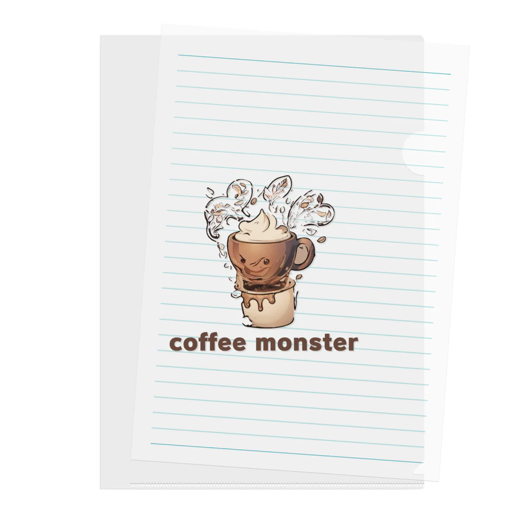 leisurely_lifeのCoffee Monster Java クリアファイル