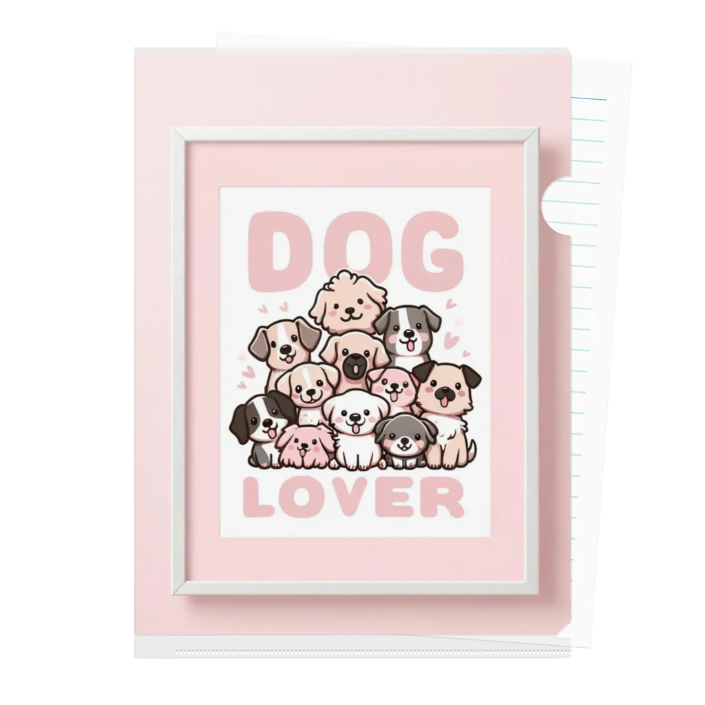 Void Dogの素敵なDOG LIVEの文字入りアート Clear File Folder