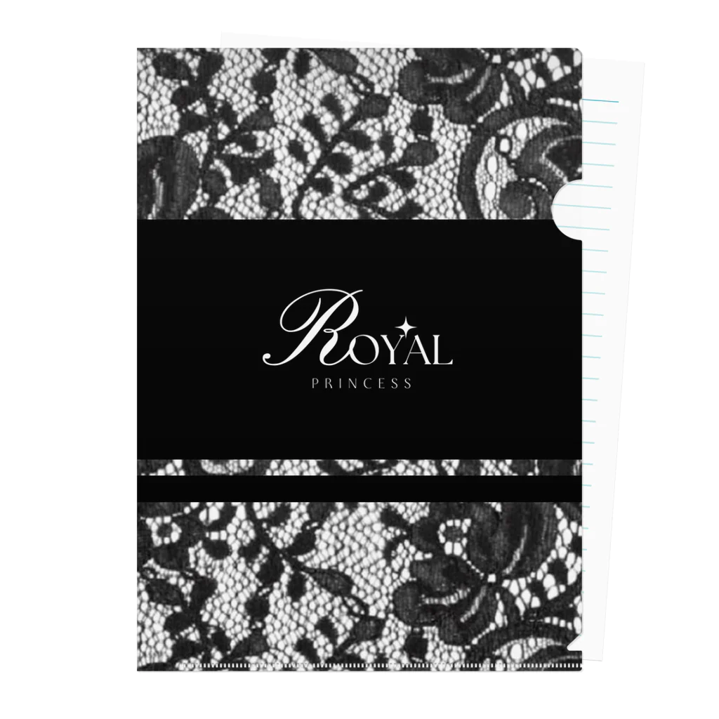 ROYAL PrincessのBLACKレース　Princess Clear File Folder