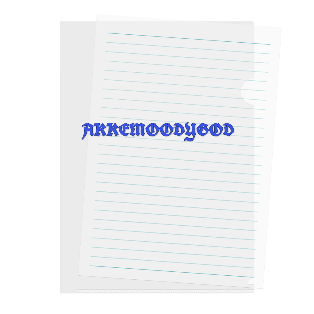 死死死=Dead By DeaDeadのAKKEMOODYGOD (Name Logo2) Clear File Folder