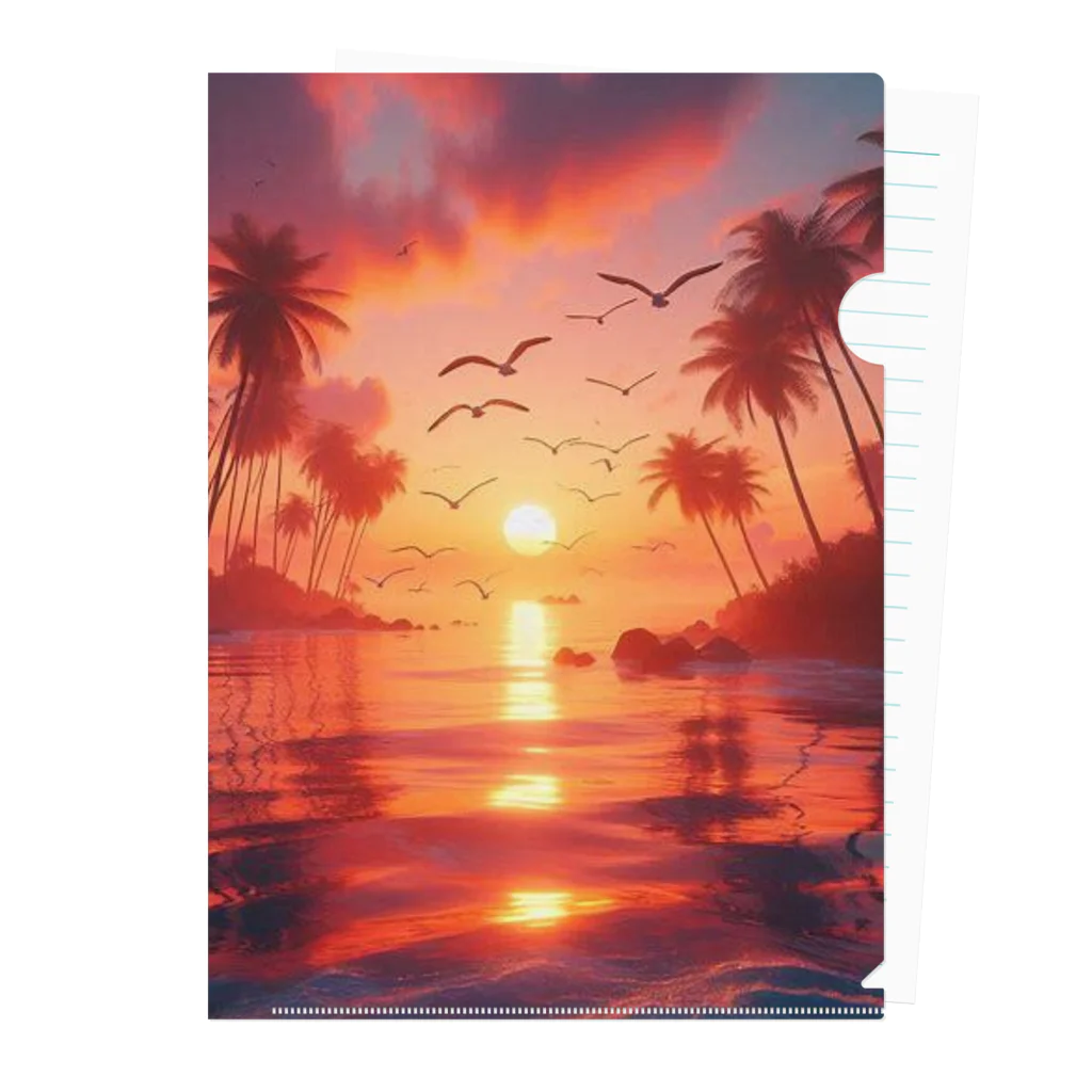 mh03の綺麗な夕焼け Clear File Folder